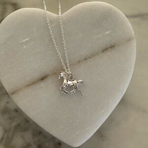 Silver Horse Pendant Necklace